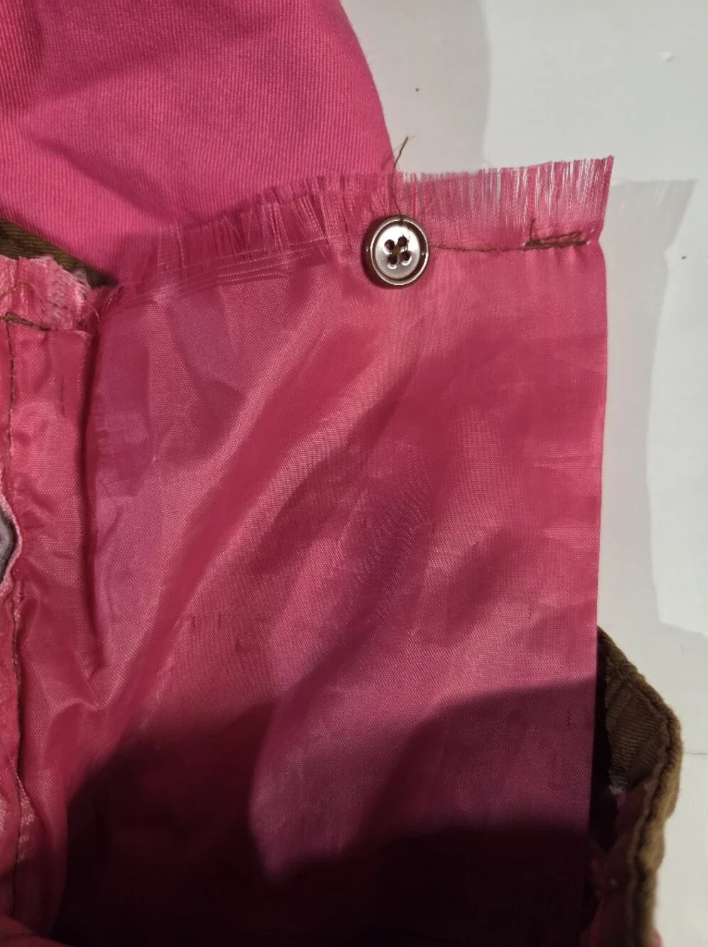 Kids Brown Quilted Backpack with Pink Accents and Owl Appliqué
